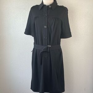 NWT Studio M Womens Black Belted Dress Size M